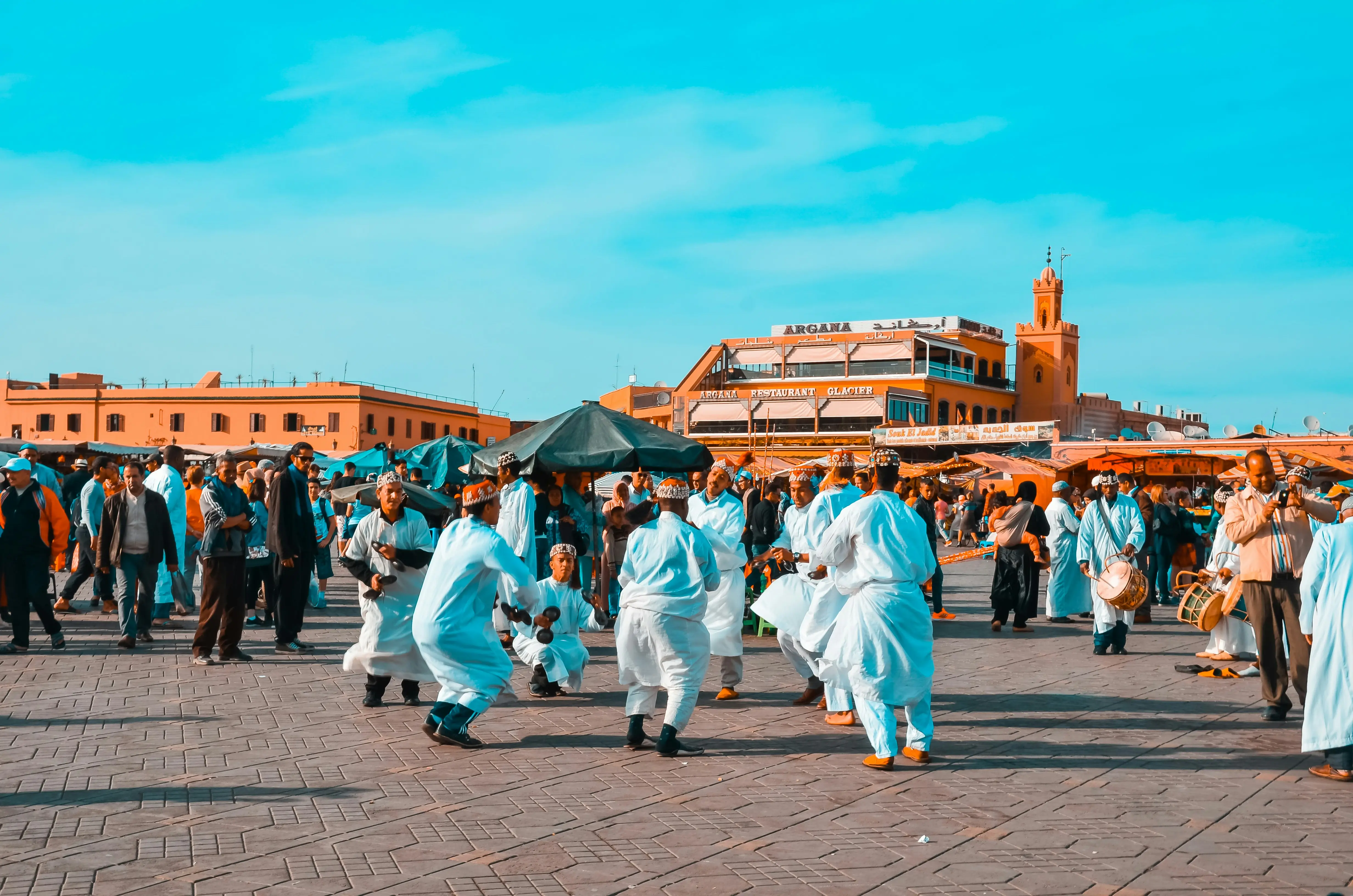 Crowd of People Walking